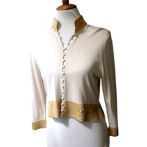 Vintage Sequined Sweater by T.L Wood Australia, Sz 4.